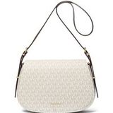 Michael Kors Medium Flap Messenger Bag Vanilla/acorn