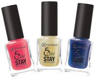 Dermacol Long Lasting Nail Polish 5 Days Stay 11ml Blue/Gold/Pink