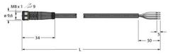 Turck 6625553 Sensor/actuator aansluitkabel Aantal polen (sensoren): 4 2 m 1 stuk(s)