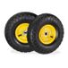 Relaxdays Wiel Metaal, Rubber Zwart, Geel 2 stuk(s) 85 mm 12,5 cm 1,3 kg