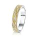 Lucardi Dames Vriendschapsring Capri - Ring - Cadeau - Staal - Zilver- en Goudkleurig