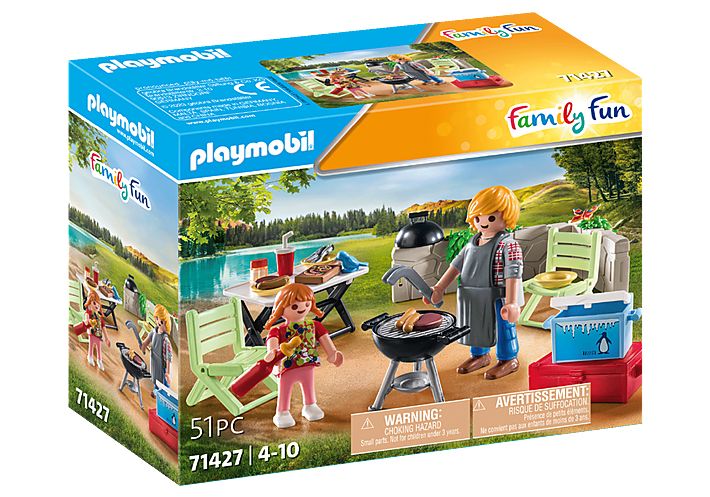 PLAYMOBIL Family Fun Barbecue - 71427 - Toy Figure Set - 51 Pieces
