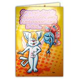 Maxicha-006 Maxi grote kaart start, goede kans voor doorvoer, grappig pensioen kat