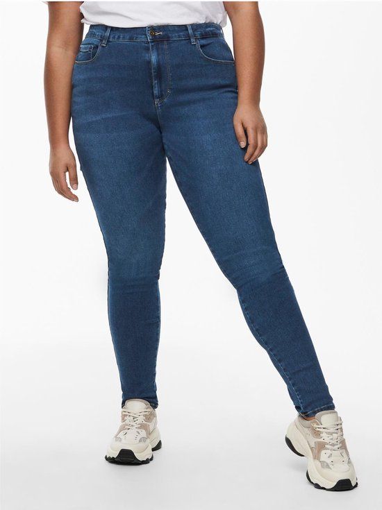 ONLY CARMAKOMA CARAUGUSTA HW SK DNM JEANS - Medium Blue Denim - Maat 52/32