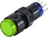 TRU COMPONENTS LAS2Y-11Z/G/12V Druktoets 250 V 3 A 1x uit/aan Continu Groen IP40 1 stuk(s)