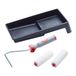 ProDec Advance 4 delige Ice Fusion 4" miniverfrollerset, 2x rollen, frame & verfbakje - ultragladde afwerking met emulsie- en satijnverven op binnenmuren, plafonds, hout, metaal, 4" rollenset