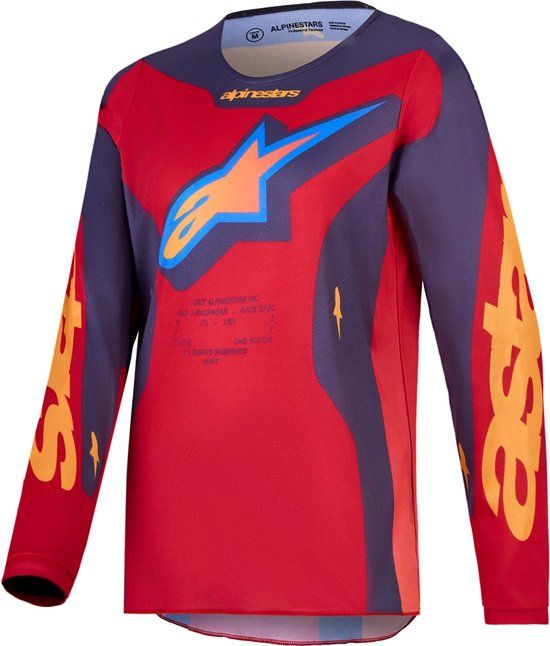 Alpinestars Fluid Hunt Jeugd motocrosstrui - Grijs/rood/geel - XL