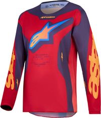Alpinestars Fluid Hunt Maillot de motocross junior - Gris/rouge/jaune - XL