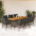 Maison Exclusive - Ensemble de jardin d'extérieur, 9 pièces, avec coussins, gris, en polyrotin
