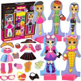 Omgoods - Mannequin en bois magnétique pour enfants 2-6 ans