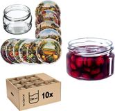 KADAX Denia Weckpotten 250ml 10st 82mm + Deksel "Dorp"