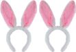Henbrandt Konijnen bunny oren - Wit met roze - Diadeem voor Adultes