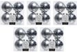 Decoris Kerstballen - 20x st - zilver - 10 cm - kunststof
