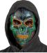 Widmann Zilveren schedel masker met gekleurd ledlicht