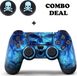 KELERINO. Autocollant pour manette Playstation 4 - Blue Skull