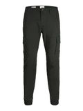 Jack & Jones Heren Broek Paul Warner Cargo Zwart Maat 30/34