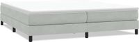 vidaXL Boxspringbed zonder matras, fluweel, lichtgrijs, 200x210 cm