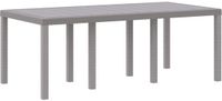 vidaXL Table de jardin gris clair 200 x 100 x 73 cm polyrotin