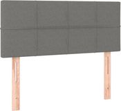 vidaXL Hoofdbord 100x5x78/88 cm stof donkergrijs