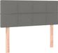 vidaXL Hoofdbord 100x5x78/88 cm stof donkergrijs