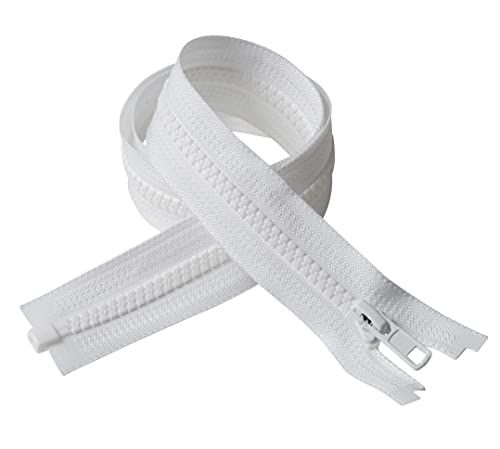 IPEA Ritssluiting 70 cm - wit - 2 stuks - #5 - deelbaar