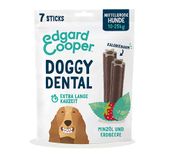 Edgard & Cooper Doggy Dental Sticks - 8 verpakkingen met 7 sticks - frisse adem, sterke tanden, langdurig kauwen (aardbei & munt, middelgrote honden (1 stuk))
