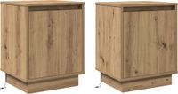 vidaXL Nachtkastje 2 stuks Artisan Eiken 39 x 34,5 x 50 cm Bewerkt hout