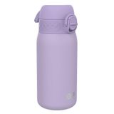 ION8 Lichtgewicht Stalen Kinderwaterfles, 400 ml/13 oz, Zonder Isolatie, Lekvrij, Makkelijk te Openen, Veilige Vergrendeling, Vaatwasserbestendig, Flipdop, Draaggreep, Duurzaam, Lichtpaars