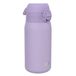 ION8 Lichtgewicht Stalen Kinderwaterfles, 400 ml/13 oz, Zonder Isolatie, Lekvrij, Makkelijk te Openen, Veilige Vergrendeling, Vaatwasserbestendig, Flipdop, Draaggreep, Duurzaam, Lichtpaars