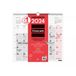 Finocam 780070024 Wall Calendar Red, White, Spanish, 3 Months per Page, 12 Months, Spiral Bound, Holidays, 120 g/m² Paper Weight, 340 mm Width, 5 mm Depth, 330 mm Height, 235 g Weight, 1 pc(s) per Pack, Acid-Free, Chlorine-Free, FSC Certified
