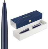 Waterman Impression balpen | Medium punt met blauwe inktvulling | Blauwe lak met palladium-gecoate afwerking | Geschenkdoos