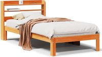 vidaXL Bedframe Massief Grenenhout Wasbruin 100x200 cm