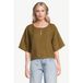 The New Society top met linnen