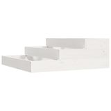 VidaXL Plantenbak 78x78x27 cm massief grenenhout wit