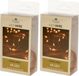 Anna's Collection Draadverlichting - 2x - lichtsnoer - koper - 40 led lampjes - warm wit - 200 cm - batterij