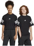 Adidas Future Icons 3 Stripes T-shirt Korte Mouwen Zwart 9-10 Jaar Jongens/Meisjes