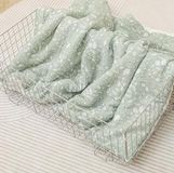 Baby Blanket 100x135 Cm- Zachte Babydeken Van Minky Katoen En Mousseline Oeko Tex - Ledikant Deken - Polyester Vulling Quilt - Baby Swaddle - Bed Plaid Voor Kinderkamer - Baby Dekbed - Wiegdeken