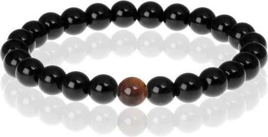 Memphis kralen armband Black Onyx Natural Stone