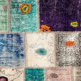 Homemania Bedrukte trendy patchk-stijl, decoratie voor huis, entree, keuken, slaapkamer, woonkamer, meerkleurig van polyester, katoen, 80 x 200 cm