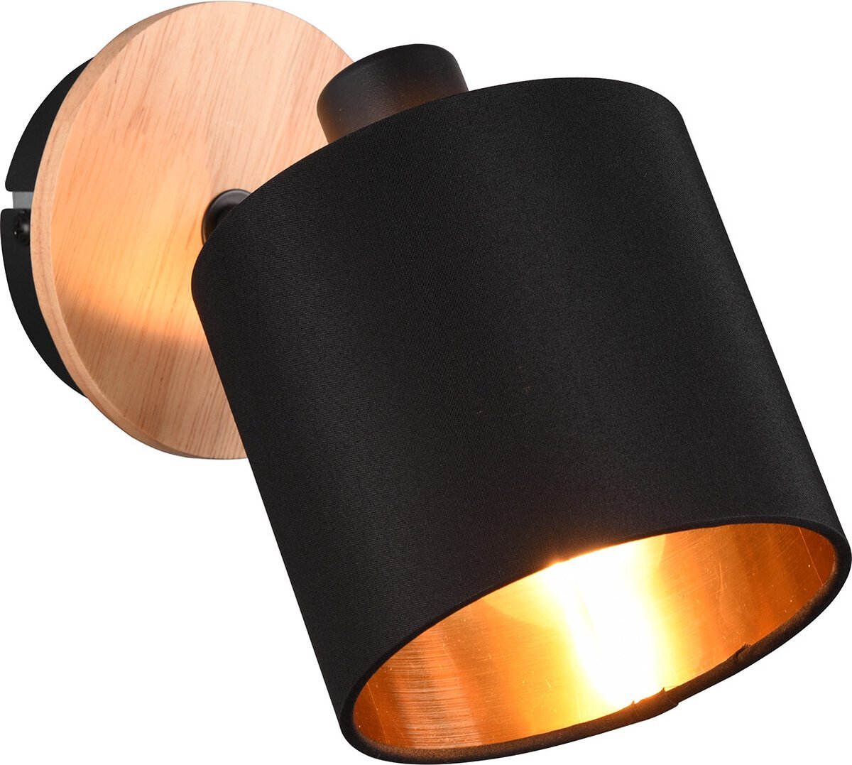 Reality - LED Wandspot - Wandverlichting - E14 Fitting - Rond - Bruin - Aluminium
