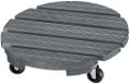 Dörner + Helmer Plantenroller Mammut, rond, 38 cm diameter, 100 kg draagkracht, antislip, voor buiten, grijs