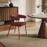 en.casa Eetkamerstoel set van 4 Huk 78x57x56 cm rood