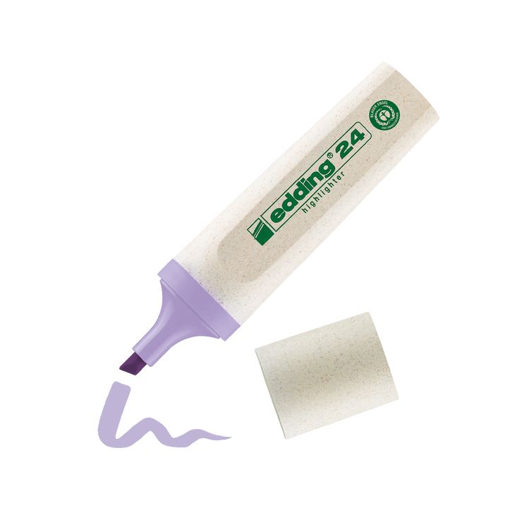 Edding 24 EcoLine markeerstift, Beitelvormige punt, Violet