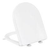 YEAUPE PRO WC-bril Universal D Forma wc-bril met dempingssluiting en snelwisselfunctie, wit, 45 x 36,1 x 5 cm, inclusief installatiesjabloon