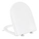 YEAUPE PRO WC-bril Universal D Forma wc-bril met dempingssluiting en snelwisselfunctie, wit, 45 x 36,1 x 5 cm, inclusief installatiesjabloon