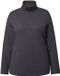 Ulla Popken - Dames - Shirt col slim lange mouwen - Antraciet melange - Maat 42+