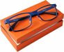 Silac Lunettes de lecture bleues en métal +4.00