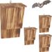 Relaxdays Vleermuiskasten - 4 stuks - 22,5x34x12,5 cm - naturel
