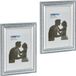 Merkloos Relaxdays fotolijst set van 2 - 20x30 cm - passe-partout - wissellijst - zilver