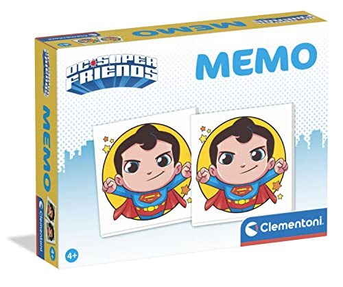 Clementoni - 18125 – Memo-DC Comics – educatief spel voor 4 jaar, kaartspel voor kinderen, koppelspellen, geheugenspellen, gemaakt in Italië